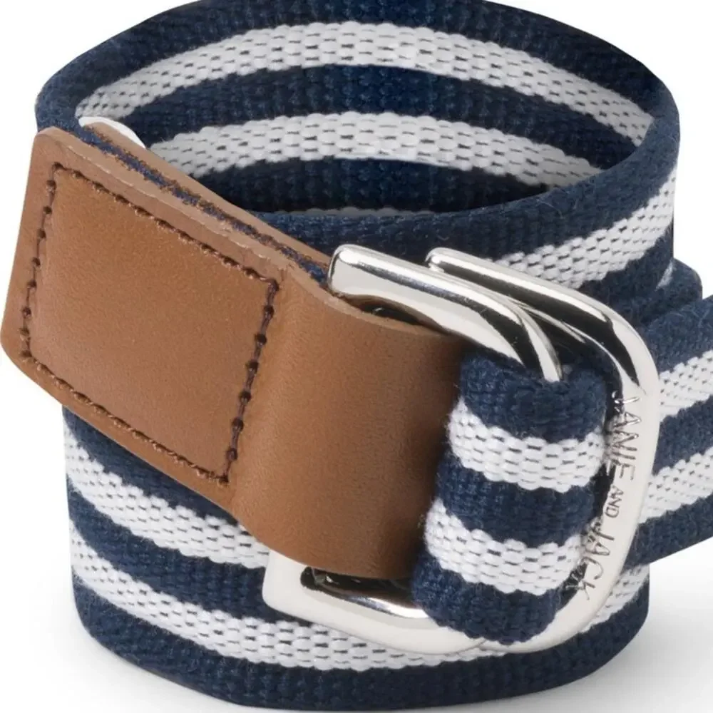 Janie and jack belt size 4-5 (blue and white )